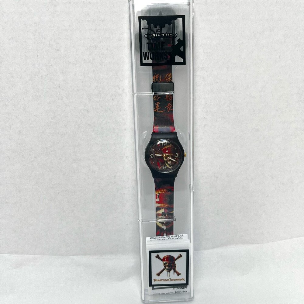 Disney Pirates of the Caribbean Time Works Wrist Watch Skeleton Watch Face